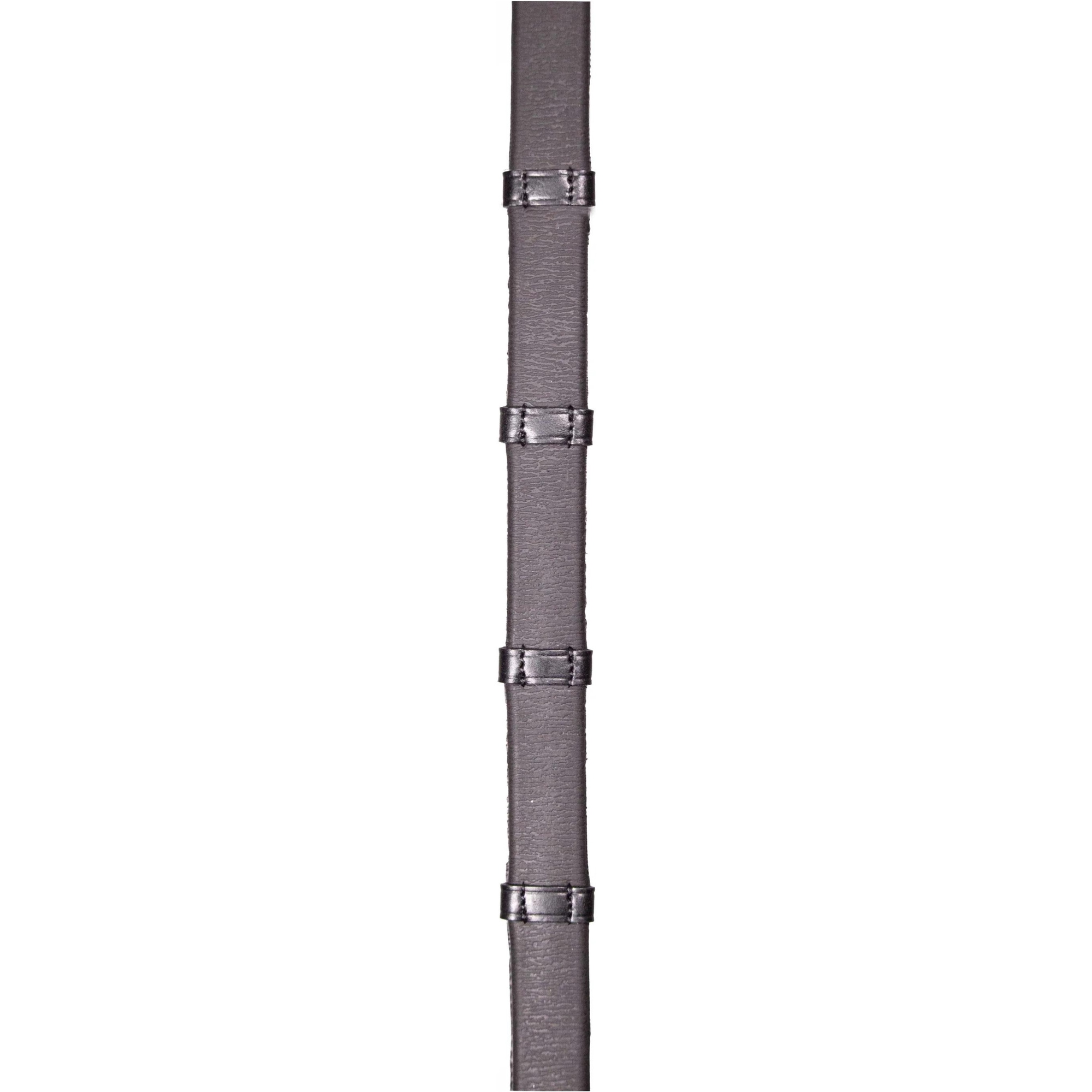 Henry James Xtreme Eventer Hybrid Rubber reins with Leather Stoppers RR7 - Black